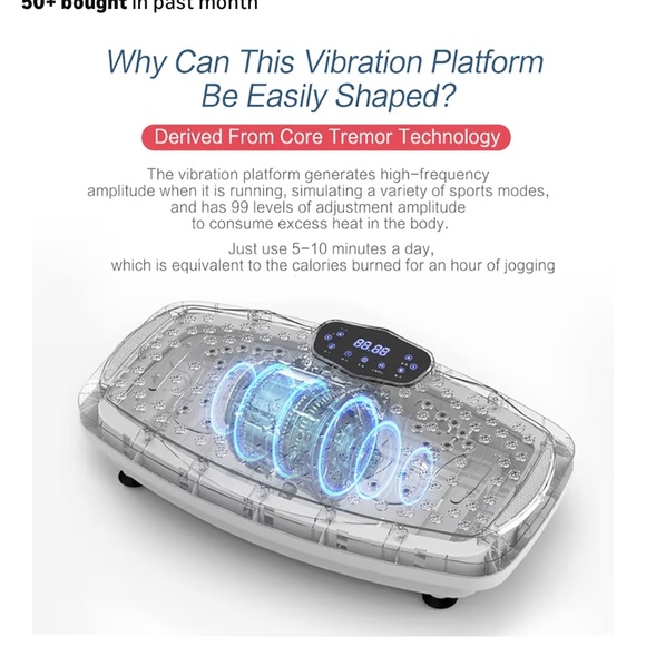 Vibration Plate Exercise Machine Whole Body Workout Vibration Fitness Platform - Picture 5 of 6